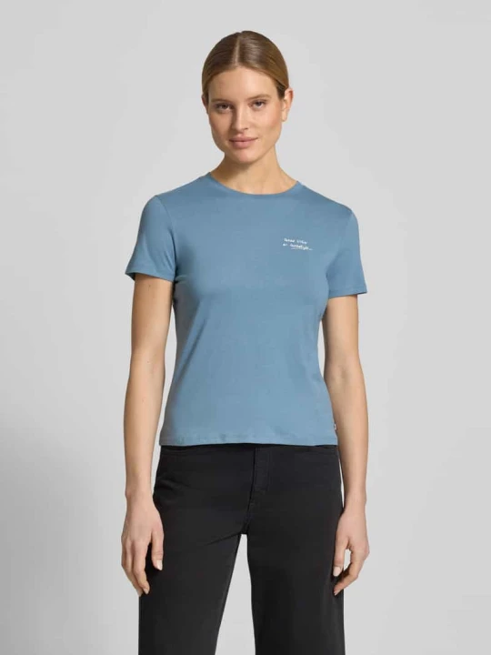 Zdjęcie produktu męski t-shirt o kroju regular fit z czystej bawełny Tom Tailor Jasnoniebieski