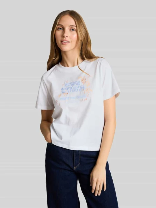 Zdjęcie produktu męski t-shirt o kroju regular fit z czystej bawełny Tom Tailor Biały