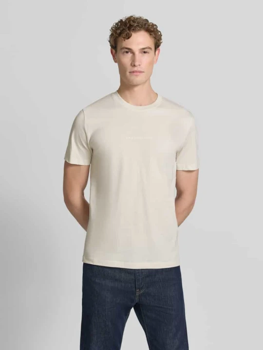 Zdjęcie produktu męski t-shirt o kroju regular fit z czystej bawełny Tom Tailor Złamany biały