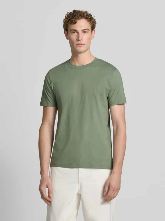 Zdjęcie produktu męski t-shirt o kroju regular fit z czystej bawełny Tom Tailor Miętowy