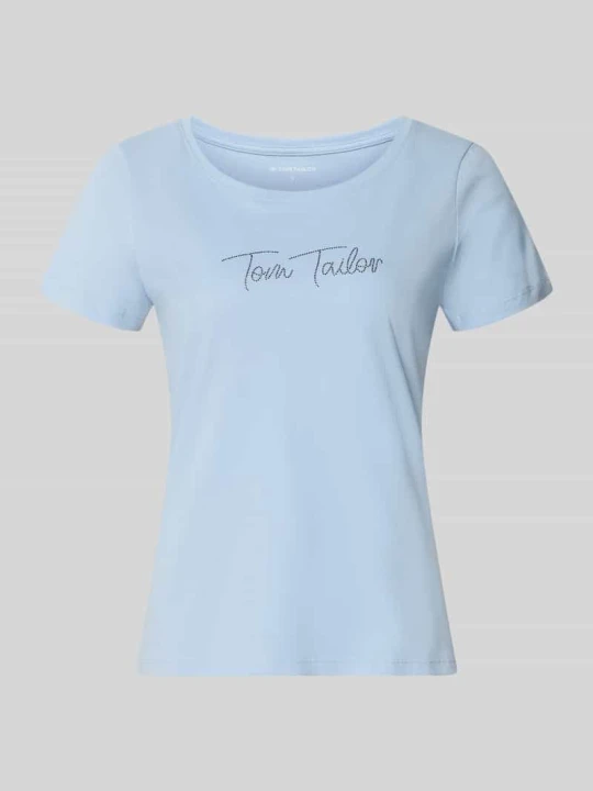 Zdjęcie produktu męski t-shirt o kroju regular fit z czystej bawełny Tom Tailor Jasnoniebieski