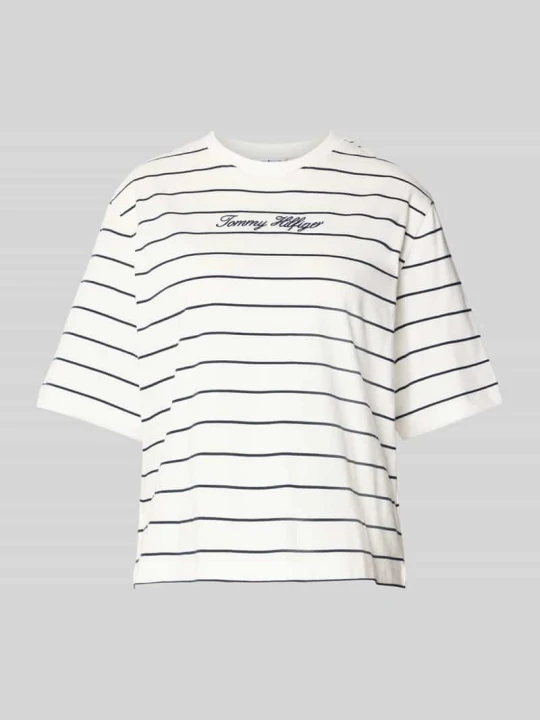 Zdjęcie produktu męski t-shirt o kroju regular fit z czystej bawełny Tommy Hilfiger Niebieski
