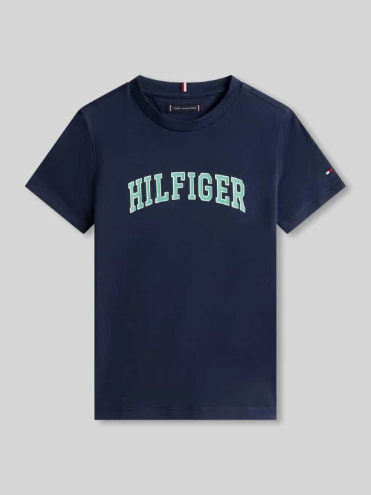 Zdjęcie produktu męski t-shirt o kroju regular fit z czystej bawełny Tommy Hilfiger Granatowy