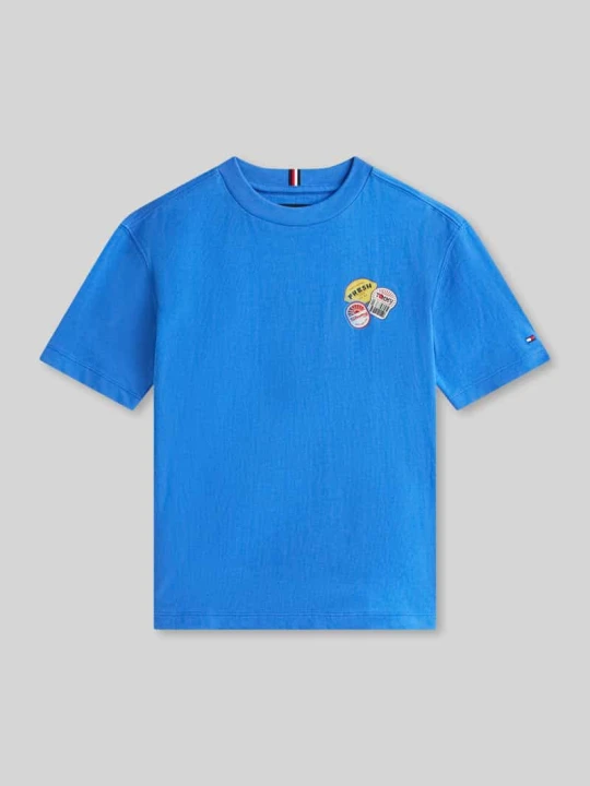 Zdjęcie produktu męski t-shirt o kroju regular fit z czystej bawełny Tommy Hilfiger Królewski niebieski