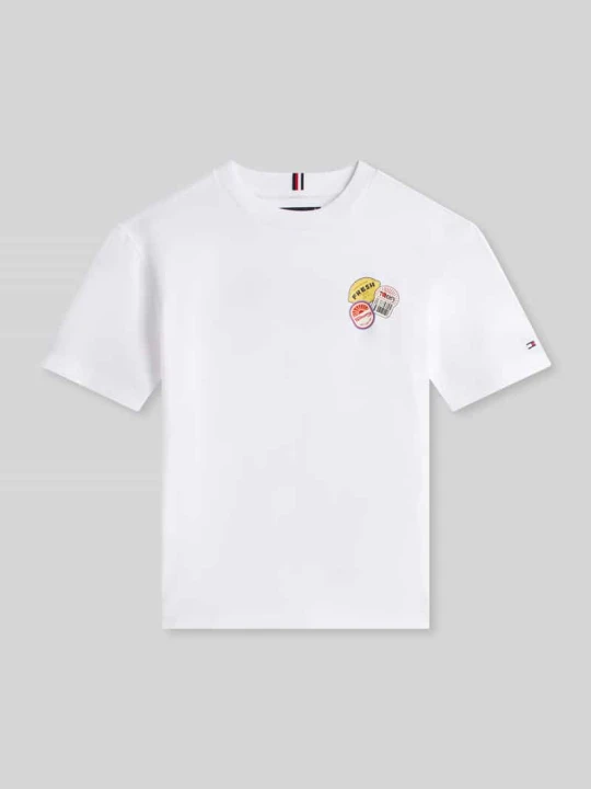 Zdjęcie produktu męski t-shirt o kroju regular fit z czystej bawełny Tommy Hilfiger Biały