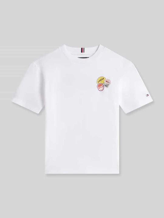 Zdjęcie produktu męski t-shirt o kroju regular fit z czystej bawełny Tommy Hilfiger Biały