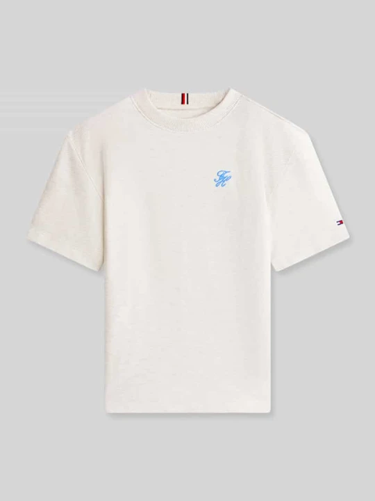 Zdjęcie produktu męski t-shirt o kroju regular fit z czystej bawełny Tommy Hilfiger Écru
