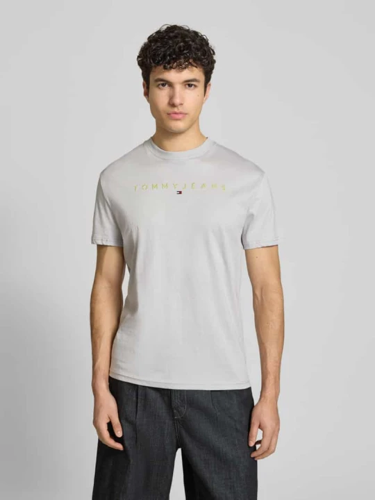Zdjęcie produktu męski t-shirt o kroju regular fit z czystej bawełny Tommy Jeans Kamienny