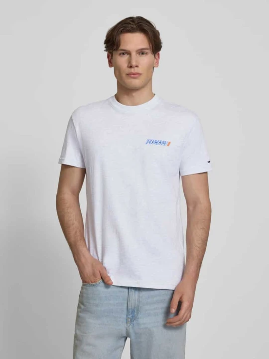 Zdjęcie produktu męski t-shirt o kroju regular fit z czystej bawełny Tommy Jeans Jasnoszary melanż