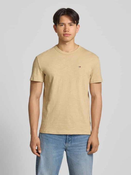 Zdjęcie produktu męski t-shirt o kroju regular fit z czystej bawełny Tommy Jeans Beżowy