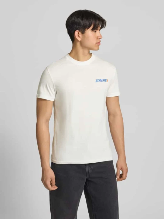 Zdjęcie produktu męski t-shirt o kroju regular fit z czystej bawełny Tommy Jeans Złamany biały