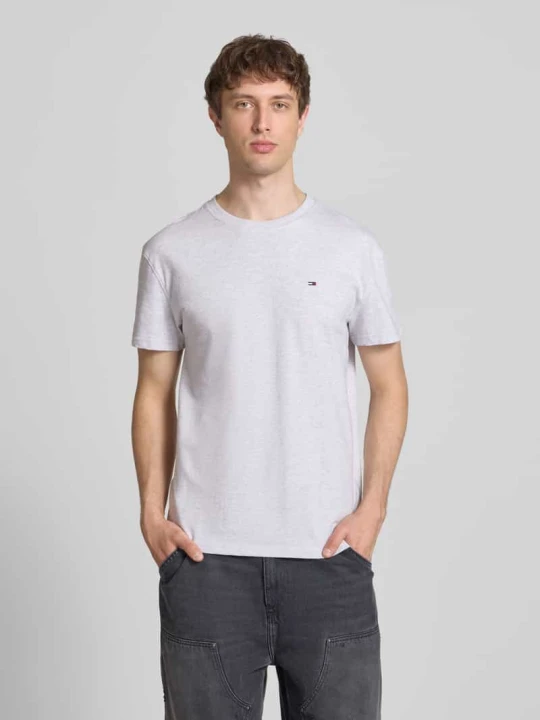 Zdjęcie produktu męski t-shirt o kroju regular fit z czystej bawełny Tommy Jeans Jasnoszary melanż