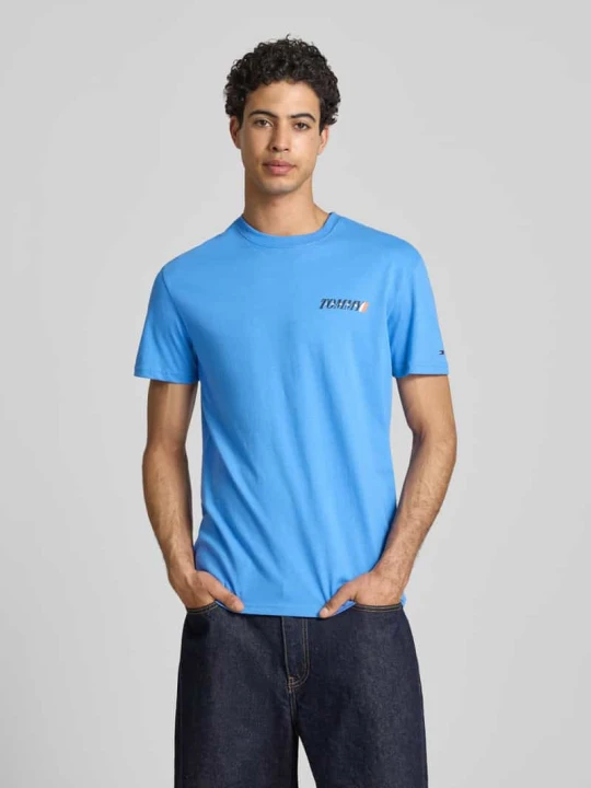 Zdjęcie produktu męski t-shirt o kroju regular fit z czystej bawełny Tommy Jeans Jasnoniebieski