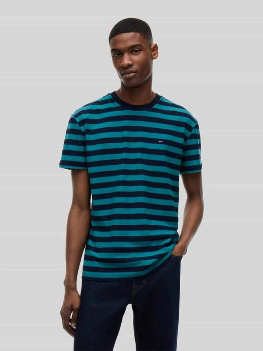 Zdjęcie produktu męski t-shirt o kroju regular fit z czystej bawełny Tommy Jeans Zielony