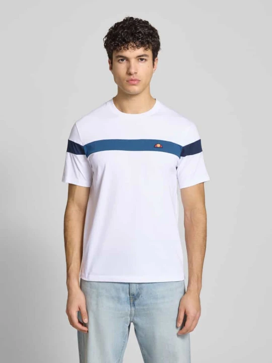 Zdjęcie produktu męski t-shirt o kroju regular fit z detalem z logo model 'Caserio' Ellesse Biały