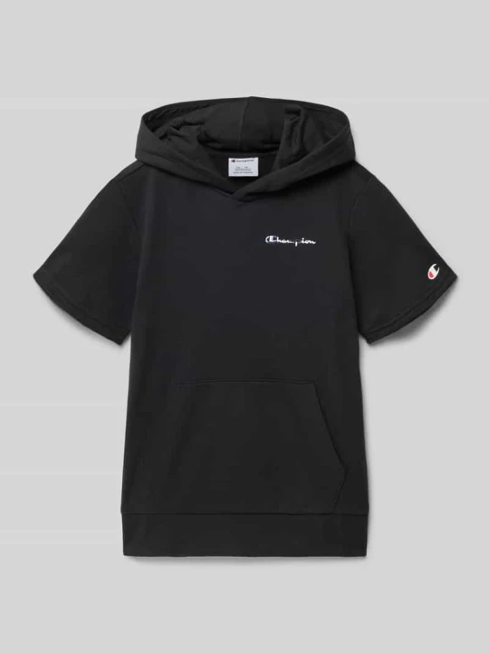 Zdjęcie produktu męski t-shirt o kroju regular fit z kapturem Champion Czarny