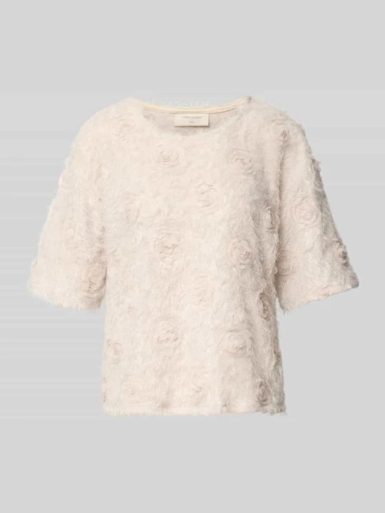 Zdjęcie produktu męski t-shirt o kroju regular fit z kwiatowym wzorem na całej powierzchni, obszycie model 'Chuck' Freequent Złamany biały