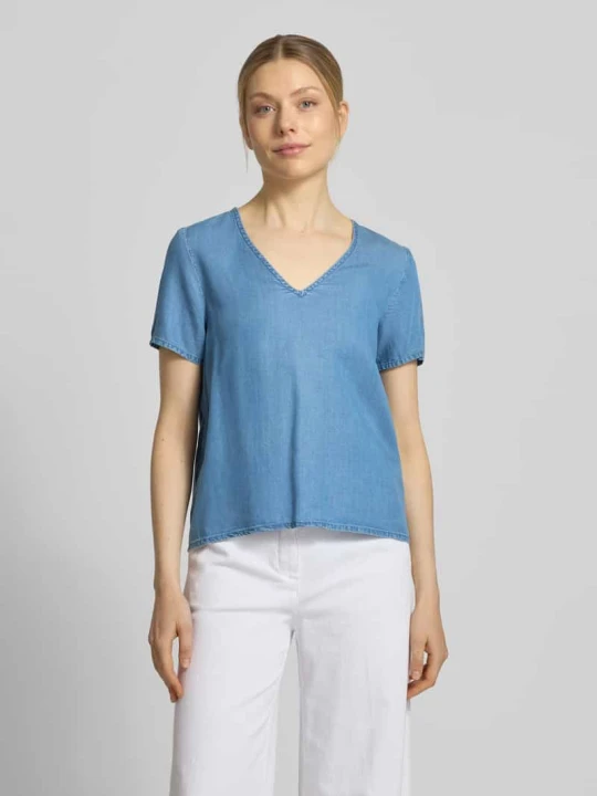Zdjęcie produktu męski t-shirt o kroju regular fit z lyocellu model 'BREE' Vero Moda Jeansowy niebieski