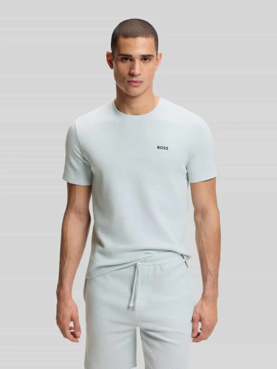 Zdjęcie produktu męski t-shirt o kroju regular fit z mieszanki bawełny Boss Jasnoniebieski