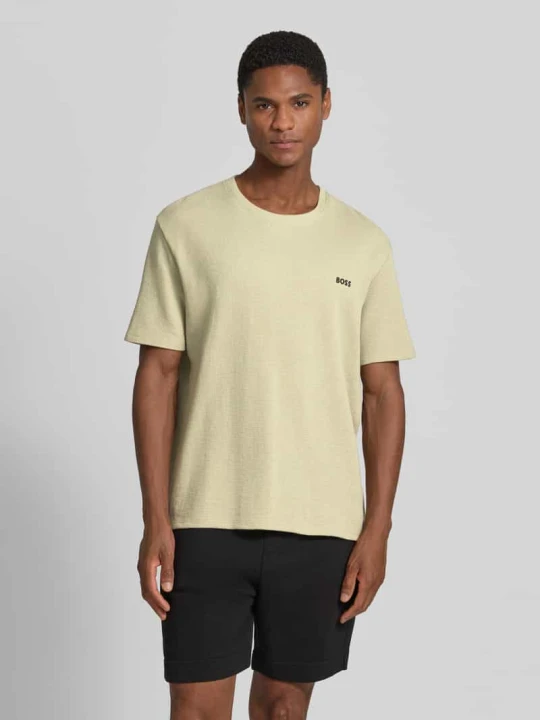 Zdjęcie produktu męski t-shirt o kroju regular fit z mieszanki bawełny Boss Trzcinowy