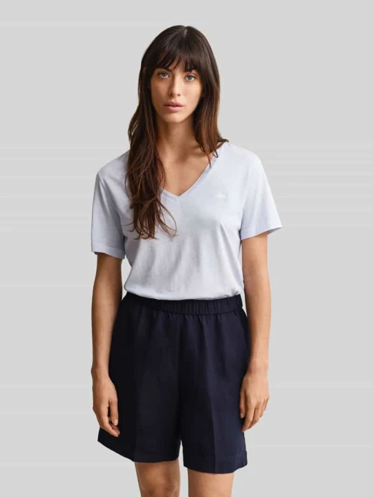 Zdjęcie produktu męski t-shirt o kroju regular fit z mieszanki bawełny Gant Jasnoniebieski