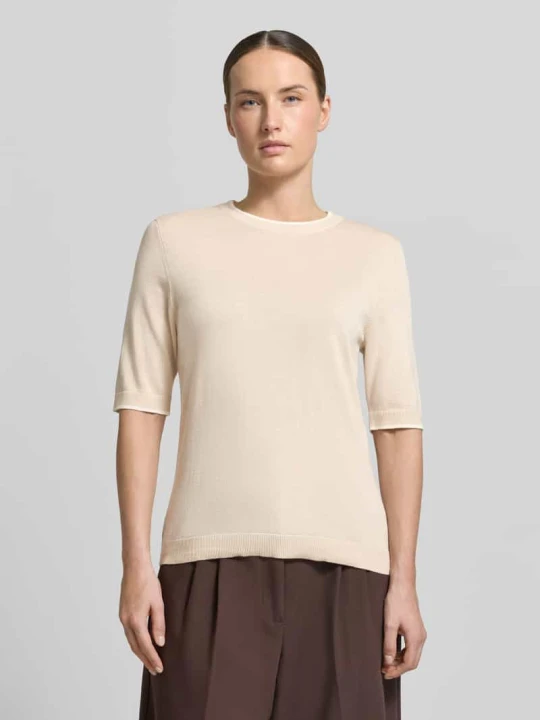 Zdjęcie produktu męski t-shirt o kroju regular fit z mieszanki bawełny i modalu s.Oliver Beżowy