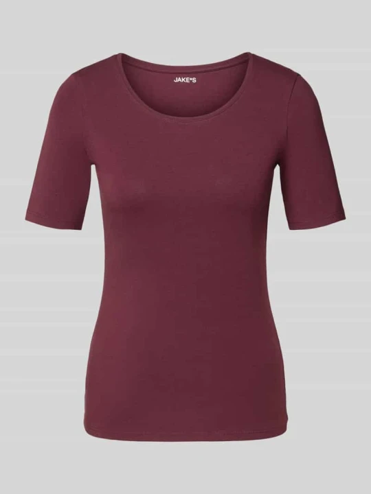 Zdjęcie produktu męski t-shirt o kroju regular fit z mieszanki bawełny Jake*s Śliwkowy