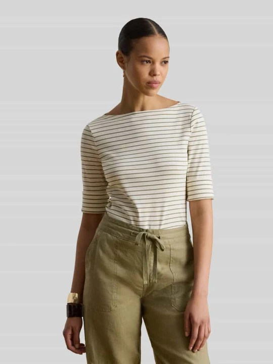 Zdjęcie produktu męski t-shirt o kroju regular fit z mieszanki bawełny Lauren Ralph Lauren Piaskowy