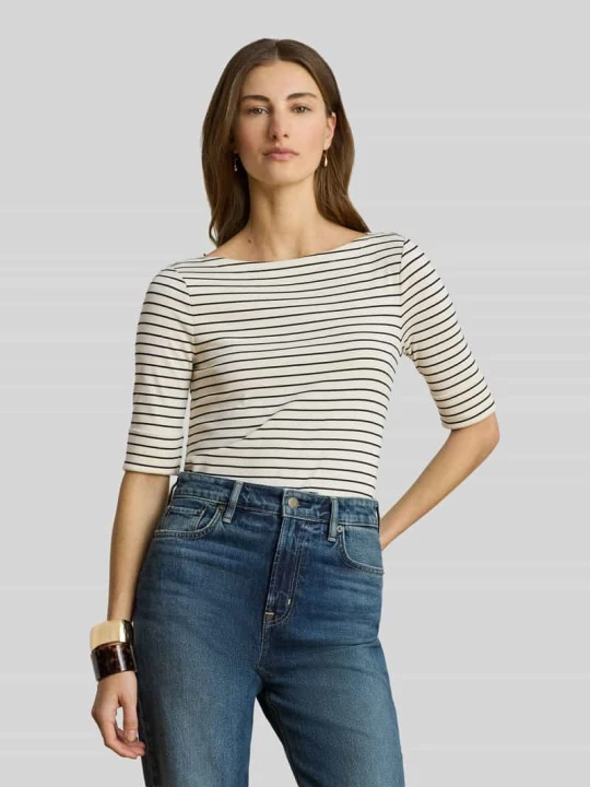 Zdjęcie produktu męski t-shirt o kroju regular fit z mieszanki bawełny Lauren Ralph Lauren Jasnoszary