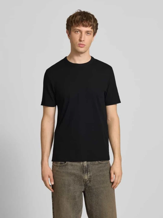 Zdjęcie produktu męski t-shirt o kroju regular fit z mieszanki bawełny Marc O'Polo Czarny