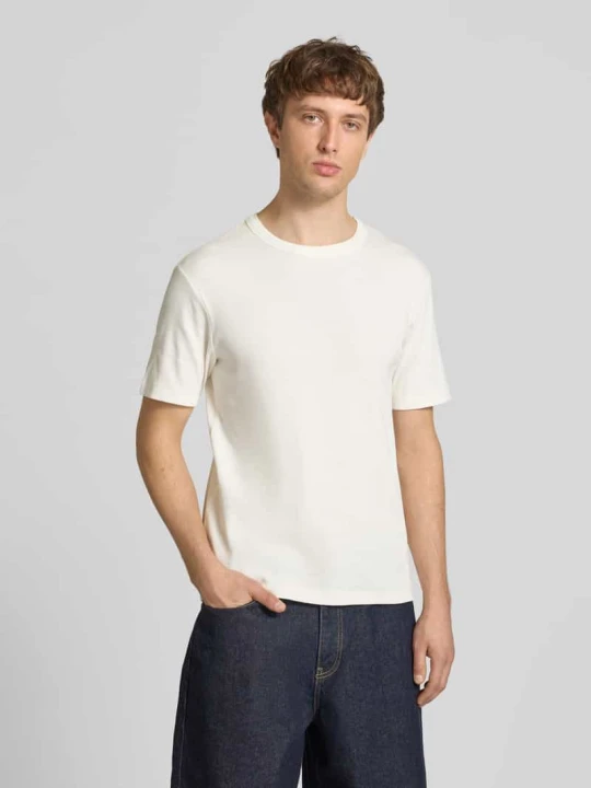 Zdjęcie produktu męski t-shirt o kroju regular fit z mieszanki bawełny Marc O'Polo Biały