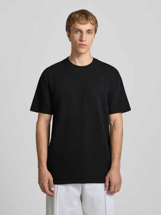 Zdjęcie produktu męski t-shirt o kroju regular fit z mieszanki bawełny model 'KIAN' Only & Sons Czarny