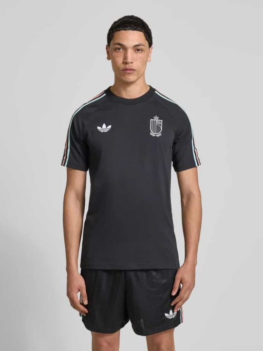 Zdjęcie produktu męski t-shirt o kroju regular fit z mieszanki bawełny model 'RBFA OG' adidas Originals Czarny