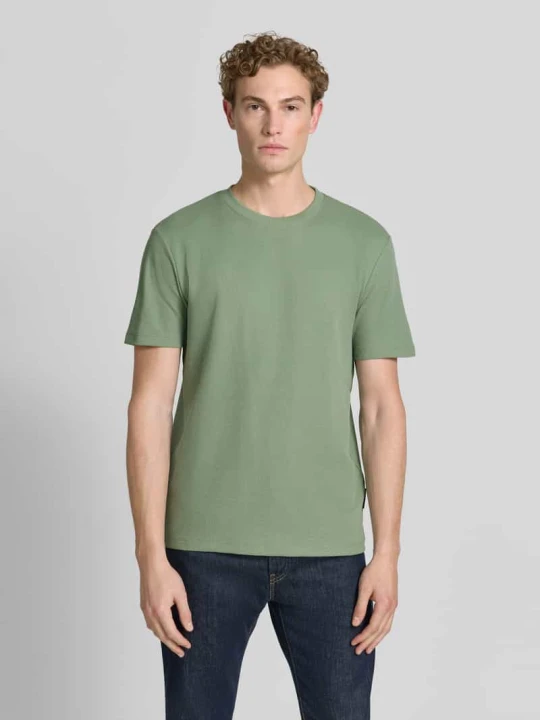 Zdjęcie produktu męski t-shirt o kroju regular fit z mieszanki bawełny Tom Tailor Miętowy