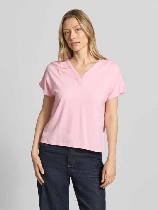 Zdjęcie produktu męski t-shirt o kroju regular fit z mieszanki bawełny z dodatkiem wiskozy BRAX Mocnoróżowy