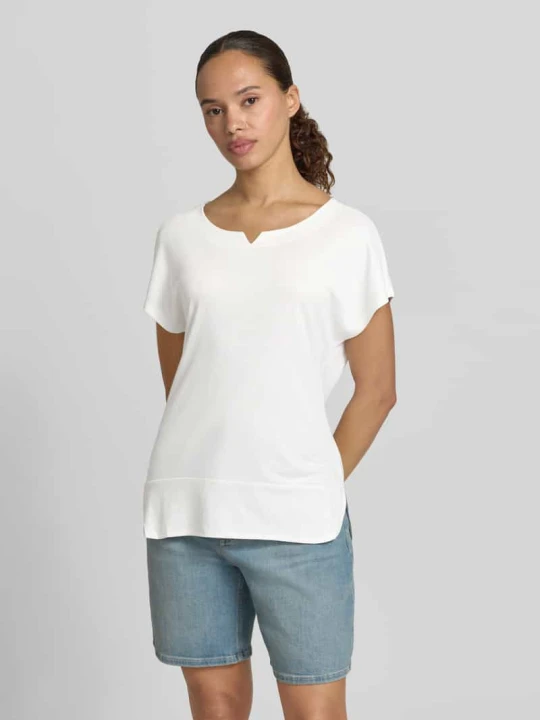 Zdjęcie produktu męski t-shirt o kroju regular fit z mieszanki modalu Tom Tailor Écru