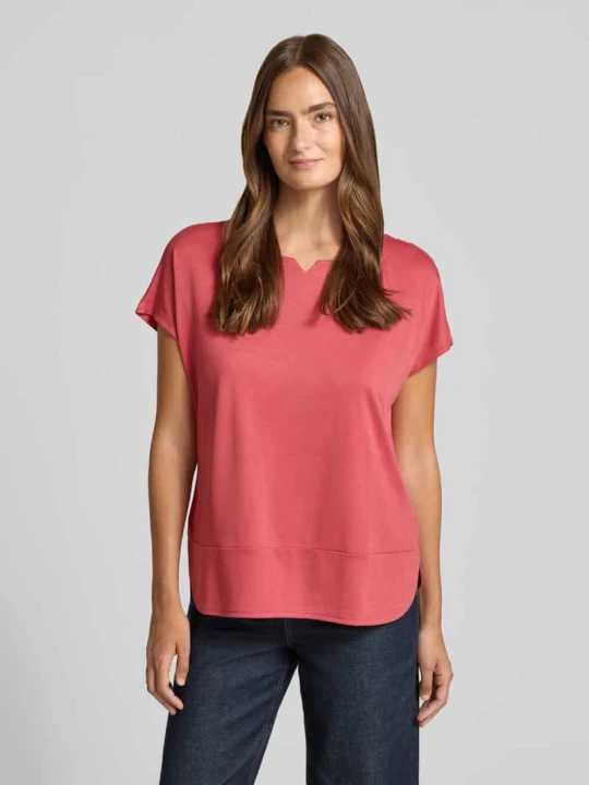 Zdjęcie produktu męski t-shirt o kroju regular fit z mieszanki modalu Tom Tailor Mocnoróżowy