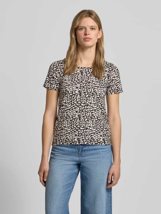Zdjęcie produktu t-shirt o kroju regular fit z mieszanka wiskozy model 'BERA' Only Czarny