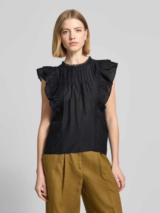 Zdjęcie produktu męski t-shirt o kroju regular fit z mieszanki wiskozy model 'BLISS' Vero Moda Czarny