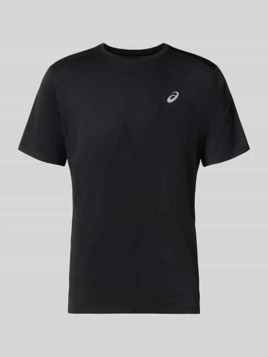 Zdjęcie produktu męski t-shirt o kroju regular fit z nadrukiem z logo Asics Czarny