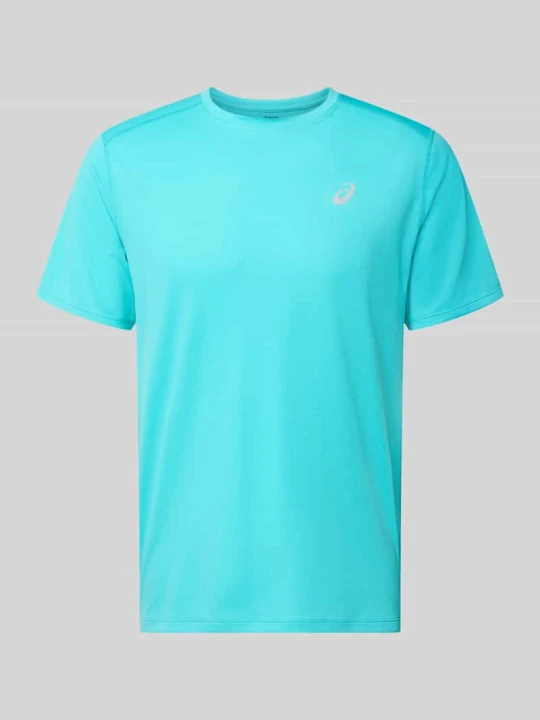 Zdjęcie produktu męski t-shirt o kroju regular fit z nadrukiem z logo Asics Turkusowy