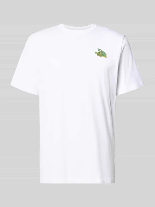 Zdjęcie produktu męski t-shirt o kroju regular fit z nadrukiem z motywem na tyle The North Face Biały