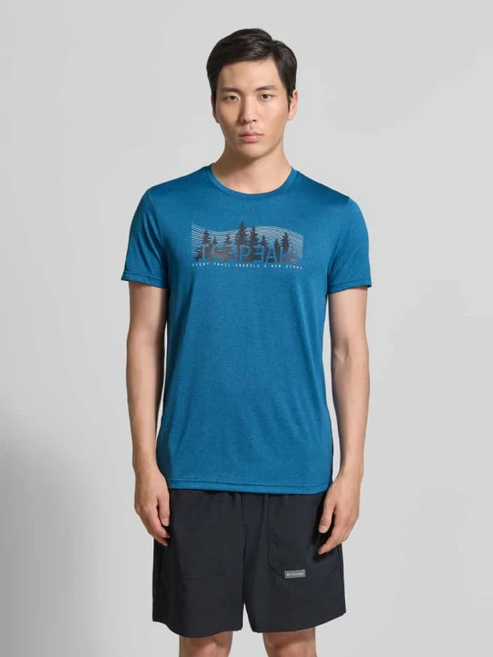 Zdjęcie produktu męski t-shirt o kroju regular fit z okrągłym dekoltem model 'Bearden' icepeak Granatowy