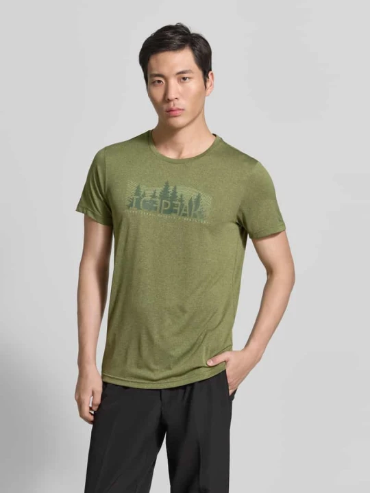 Zdjęcie produktu męski t-shirt o kroju regular fit z okrągłym dekoltem model 'Bearden' icepeak Oliwkowy