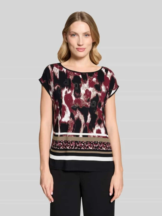 Zdjęcie produktu męski t-shirt o kroju regular fit z przyszytym brzegiem Betty Barclay Bordowy