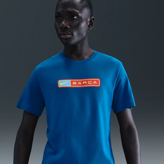 Zdjęcie produktu Męski T-shirt piłkarski Nike FC Barcelona - Niebieski