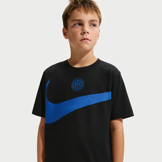 Zdjęcie produktu Męski T-shirt piłkarski Nike Inter Mediolan Swoosh - Czerń
