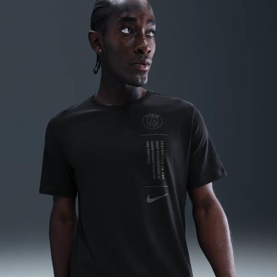 Zdjęcie produktu Męski T-shirt piłkarski Nike Paris Saint-Germain - Czerń
