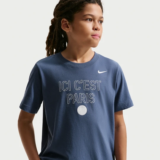 Zdjęcie produktu T-shirt piłkarski dla dużych dzieci Nike Paris Saint-Germain - Niebieski