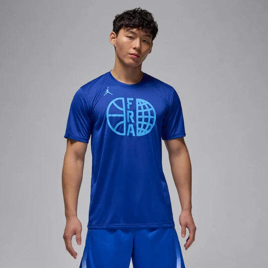 Zdjęcie produktu Męski T-shirt treningowy do koszykówki Jordan Nike Francja - Niebieski